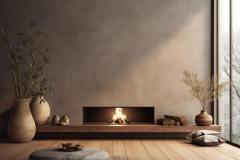 japandi-fireplace-mantel-decor