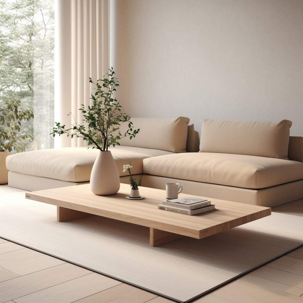 Japandi inspired living room