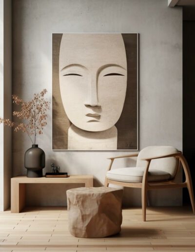 Japandi living room example