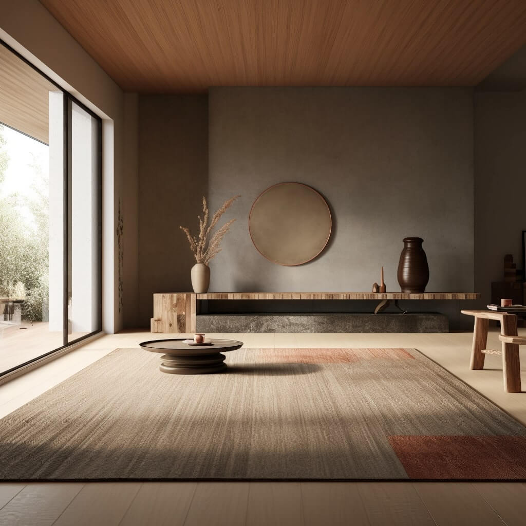 Japandi style rug