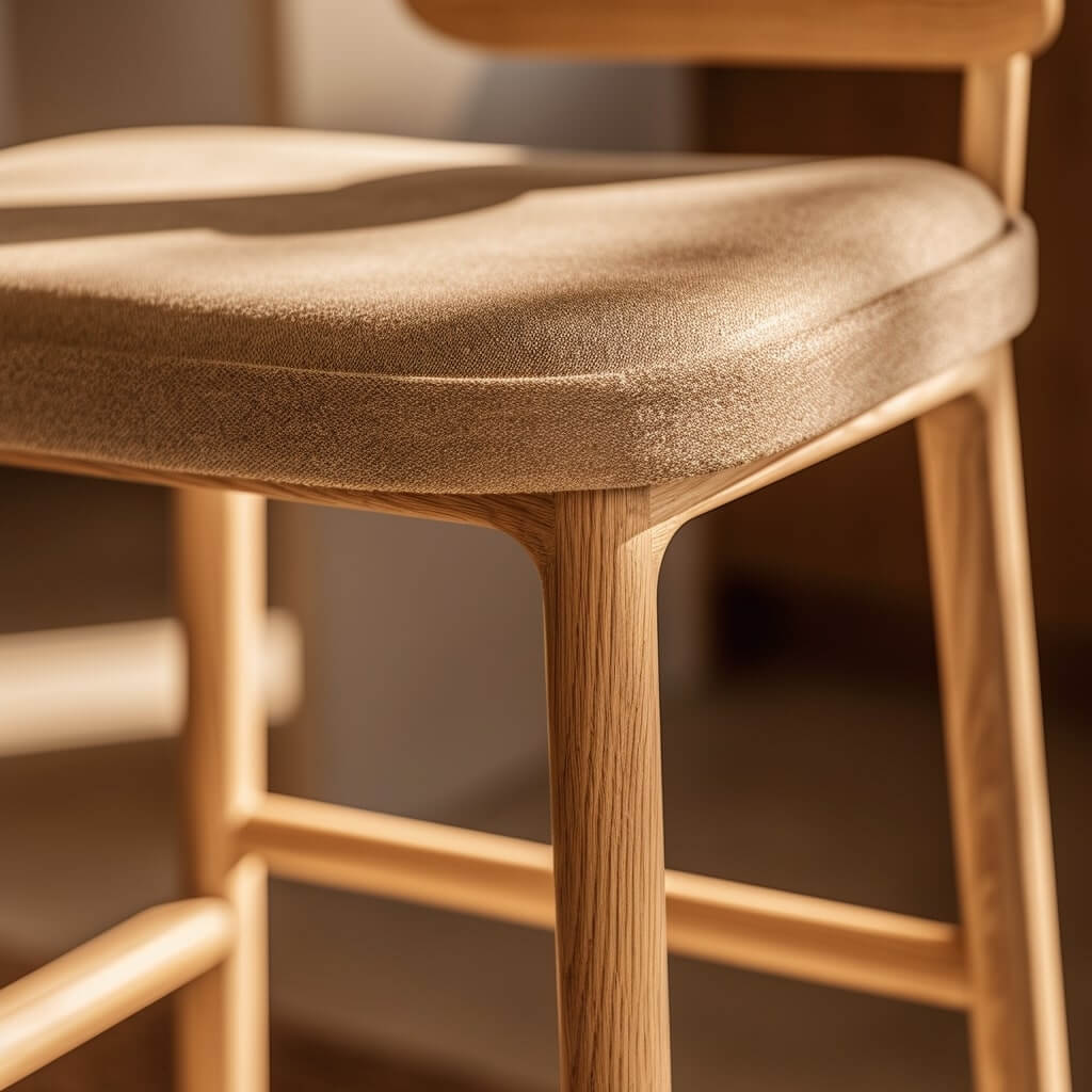 Natural materials Japandi stool