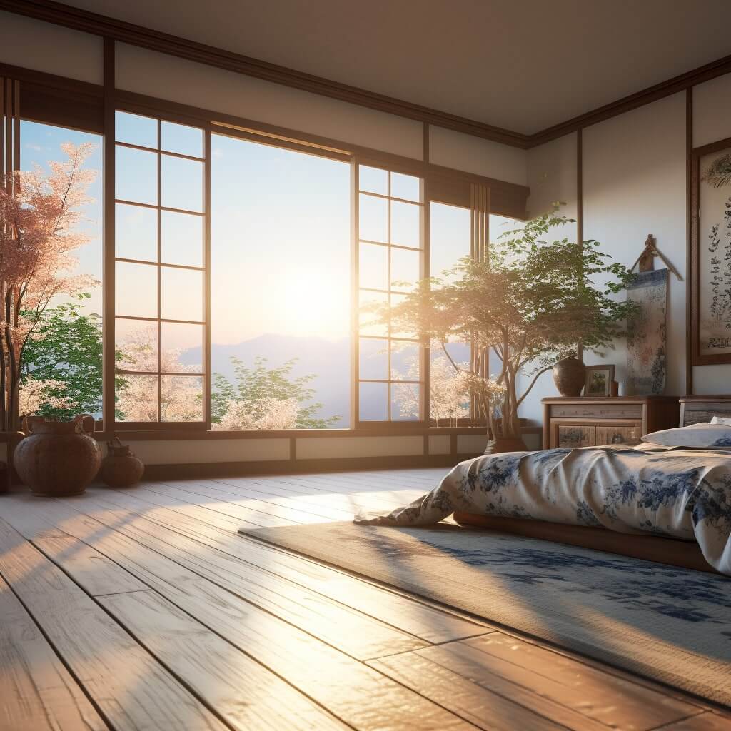 Japandi style flooring