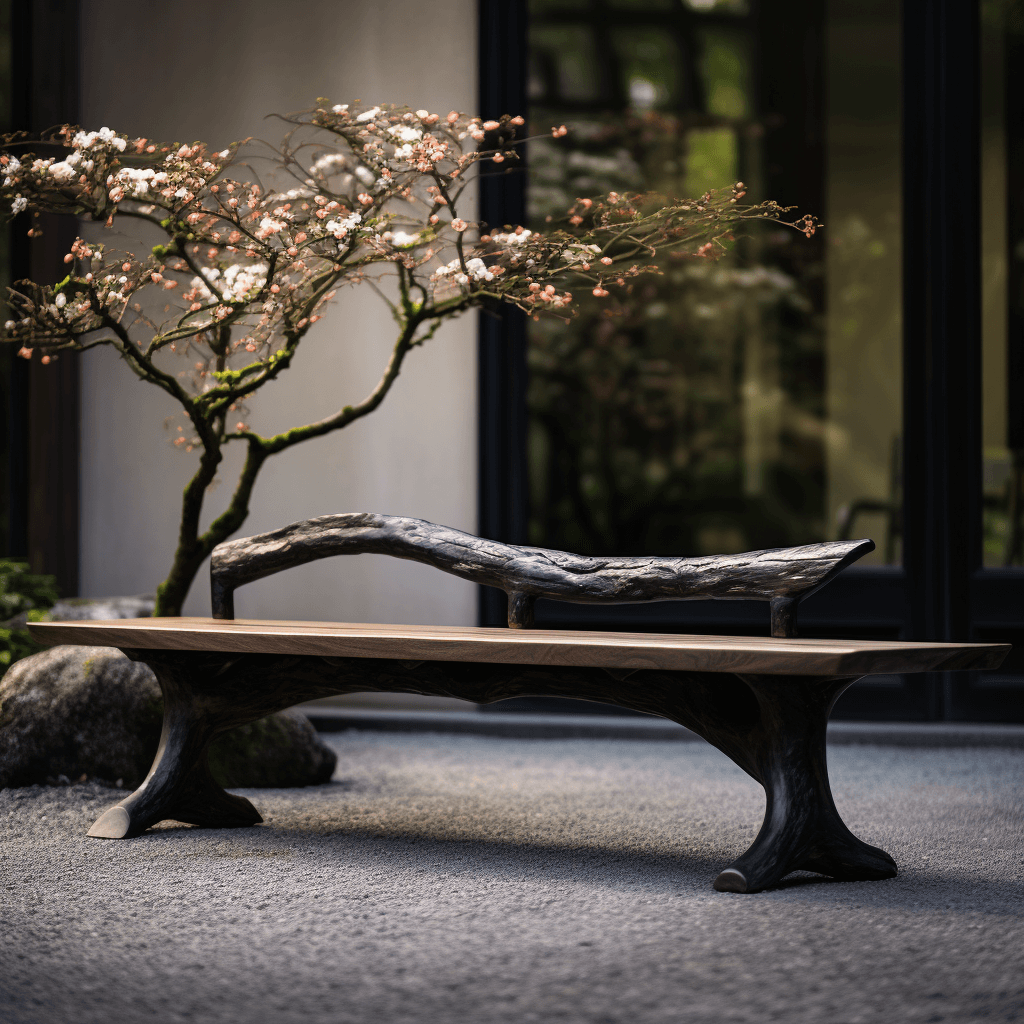 japandi style bench